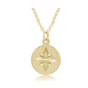 16” Necklace Gold - Direction Gold Disc