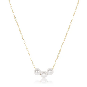 16” Necklace Gold - Joy Pearl 6mm