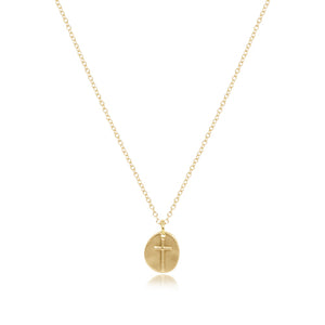 16” Necklace Gold - Inspire Small Gold Charm