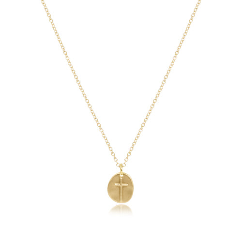 16” Necklace Gold - Inspire Small Gold Charm