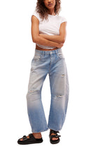 Load image into Gallery viewer, FP Good Luck Mid Rise Barrel in Barnyard Blue
