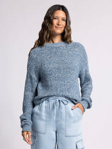 Mena Sweater in Marled Denim