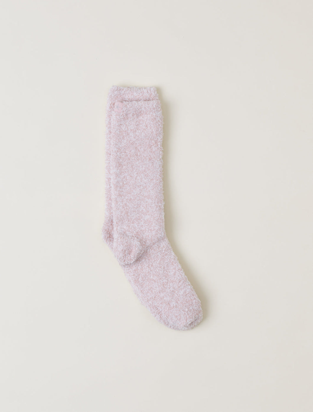 CozyChic Heathered Socks in Dusty Rose/White