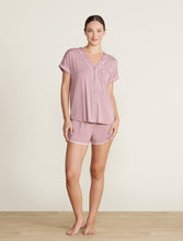 Load image into Gallery viewer, Malibu Collection Soft Jersey Piped PJ Set in Teaberry
