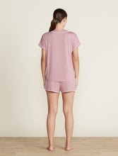 Load image into Gallery viewer, Malibu Collection Soft Jersey Piped PJ Set in Teaberry
