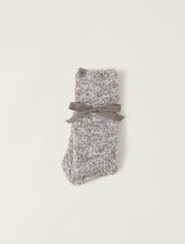Load image into Gallery viewer, Cozy Chic Heathered Socks in Charcoal/White

