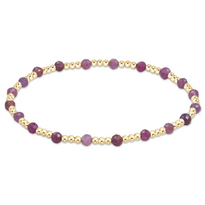 Gemstone Gold Sincerity Pattern in Ruby - 3mm Extends
