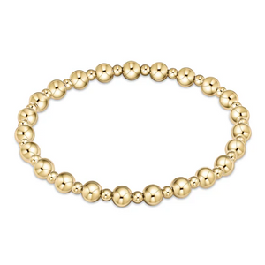 Classic Grateful Pattern 5mm Bracelet in Gold - Extends