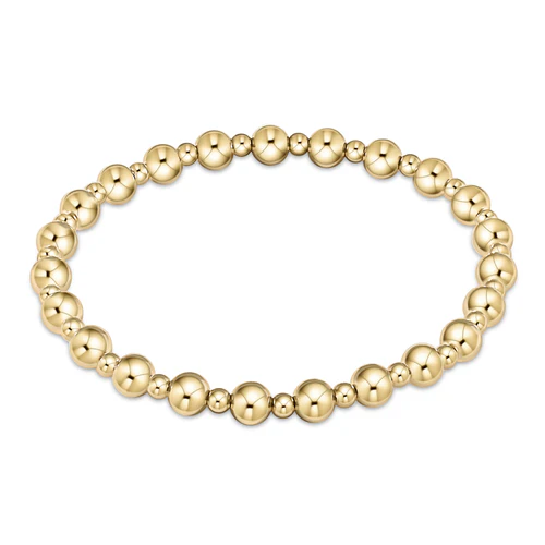 Classic Grateful Pattern 5mm Bracelet in Gold - Extends