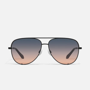 High Key Sunglasses in Black Frame & Smoke to Coral Lens