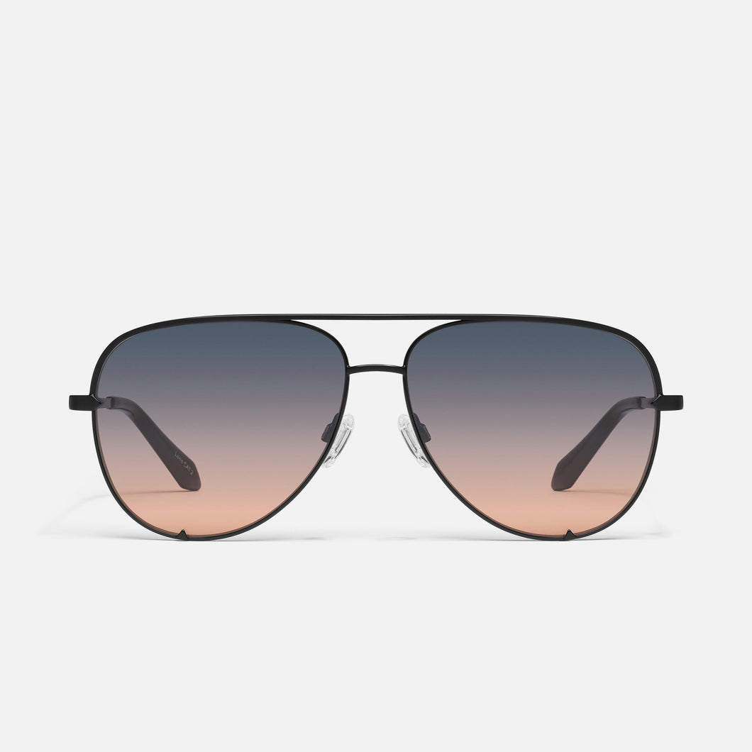 High Key Sunglasses in Black Frame & Smoke to Coral Lens