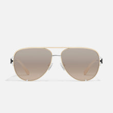 Load image into Gallery viewer, High Key Twist Sunglasses in Silver Frame &amp; Champagne Flash Lens
