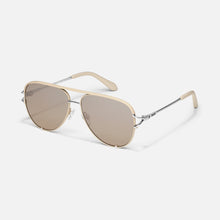 Load image into Gallery viewer, High Key Twist Sunglasses in Silver Frame &amp; Champagne Flash Lens
