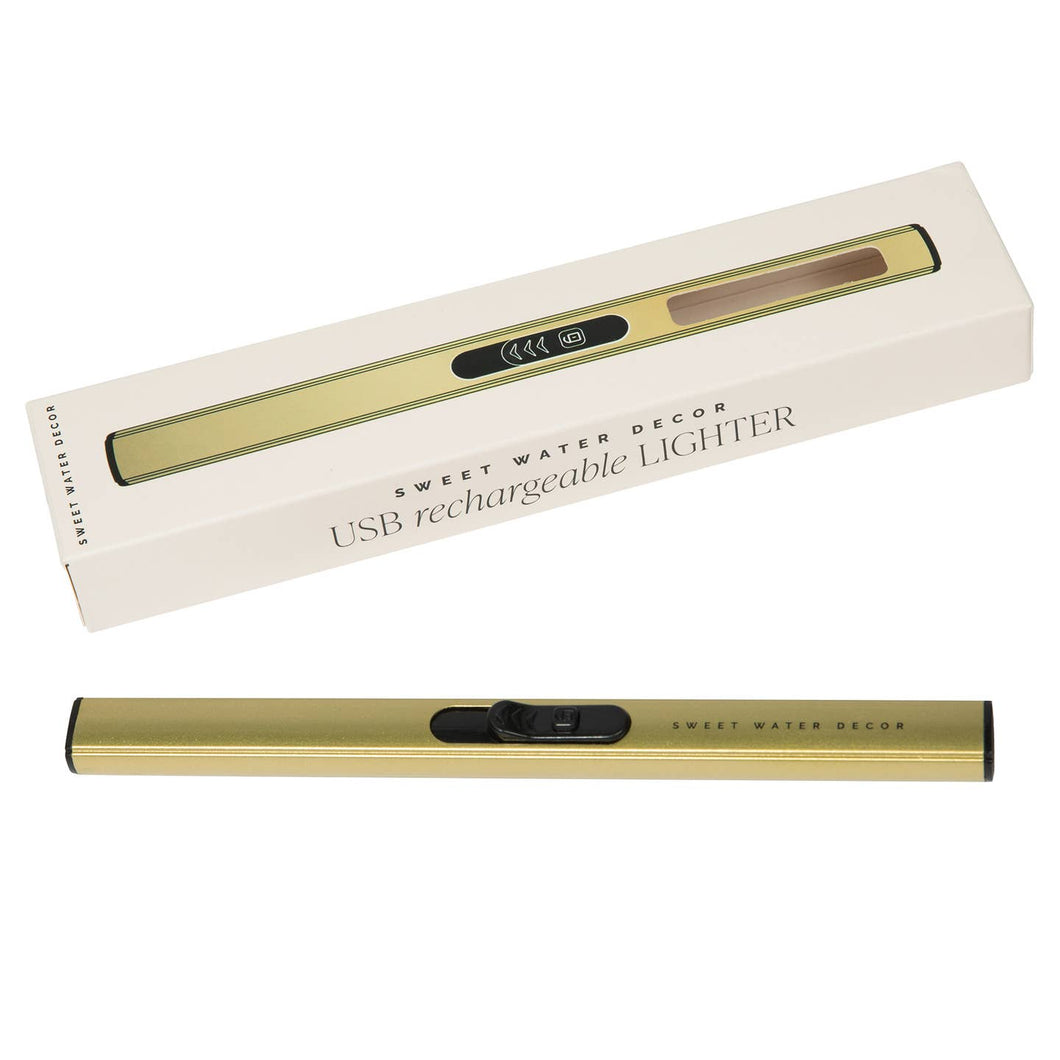 Rechargeable Electric Lighter in Gold