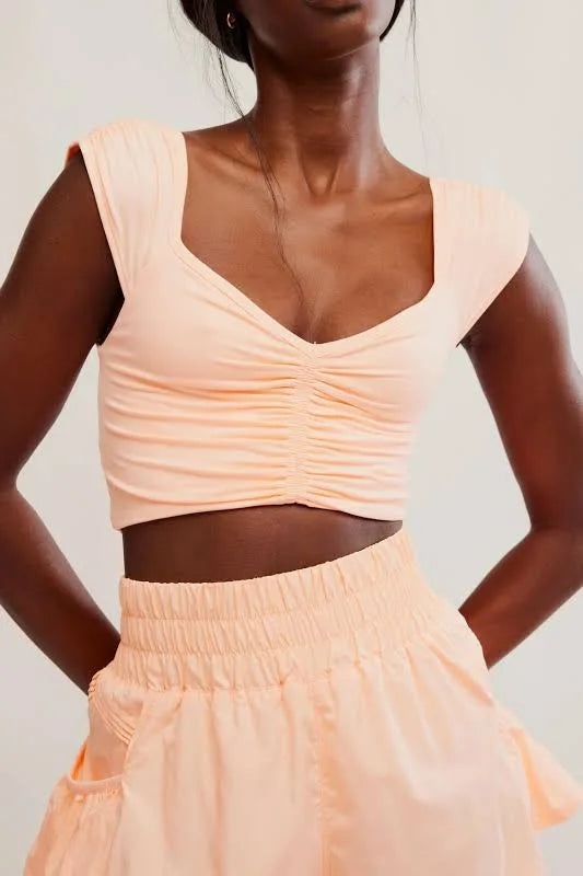 Breathe Deeper Cami in Pastel Peach