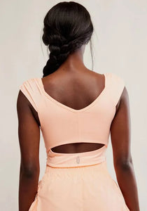 Breathe Deeper Cami in Pastel Peach