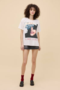 Lady GaGa The Fame Merch Tee in Vintage White