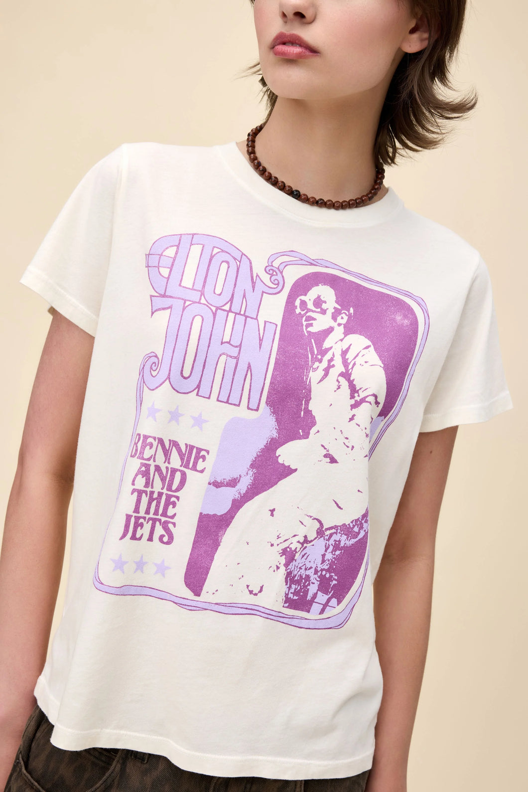 Elton John Bennie & The Jets Encore Tee in Stone