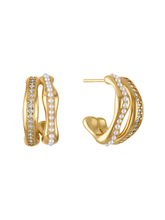 Load image into Gallery viewer, Zane Double Hoop Earring
