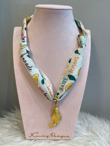 Life Gives You Lemons Scarf Necklace