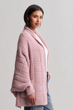 Load image into Gallery viewer, CozyChic Cotton Tonal Plaid Blanket Wrap in Teaberry
