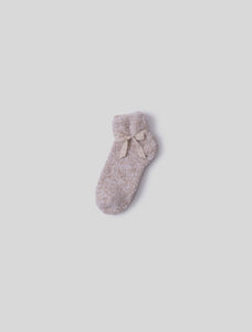 CozyChic Heathered Tennis Socks in Stone