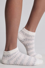 Load image into Gallery viewer, CozyChic Heathered Stripe Ankle Sock Set in Dove Gray Multi
