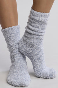 CozyChic Heathered Socks in Snow Drop