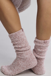 CozyChic Heathered Socks in Teaberry