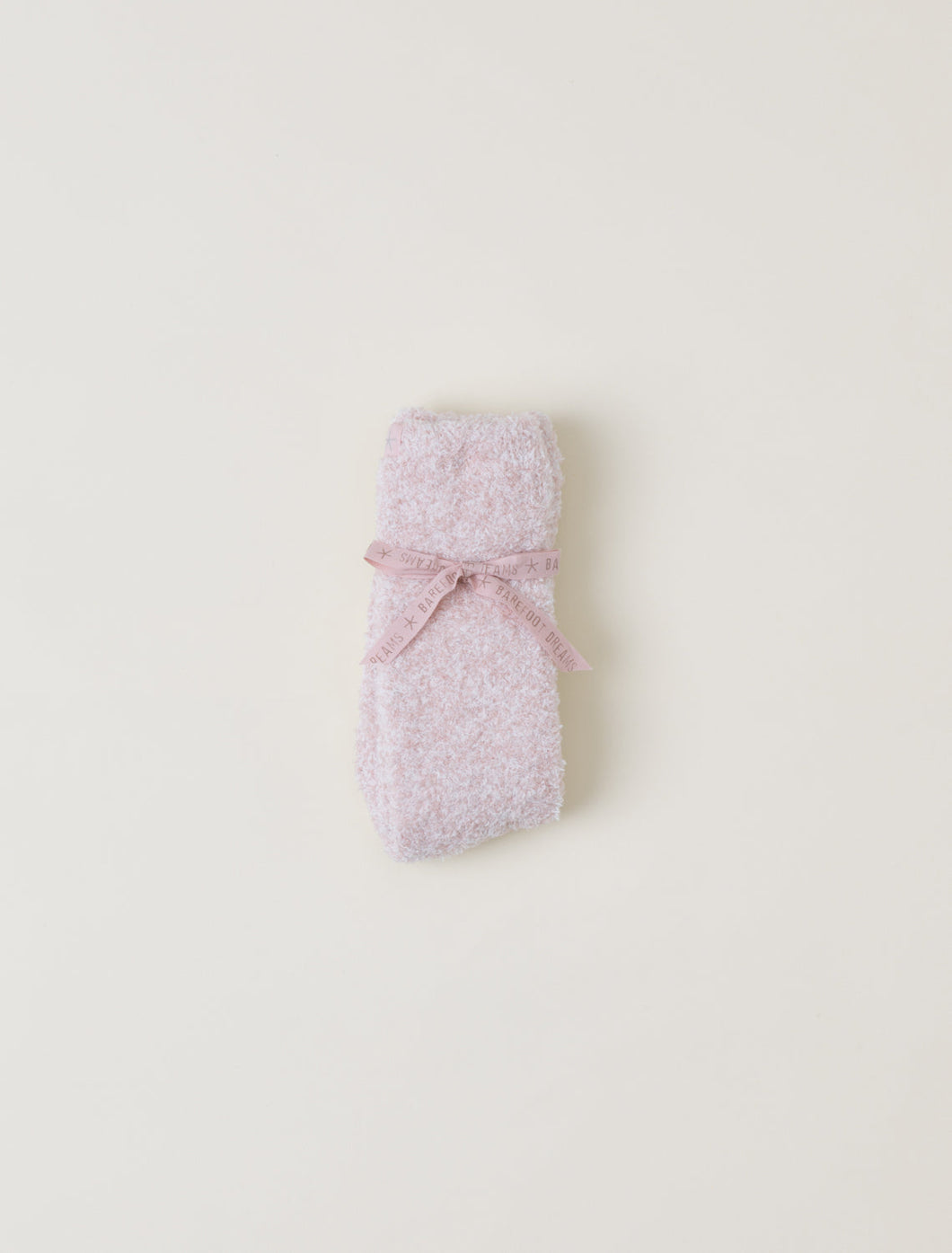 CozyChic Heathered Socks in Dusty Rose/White