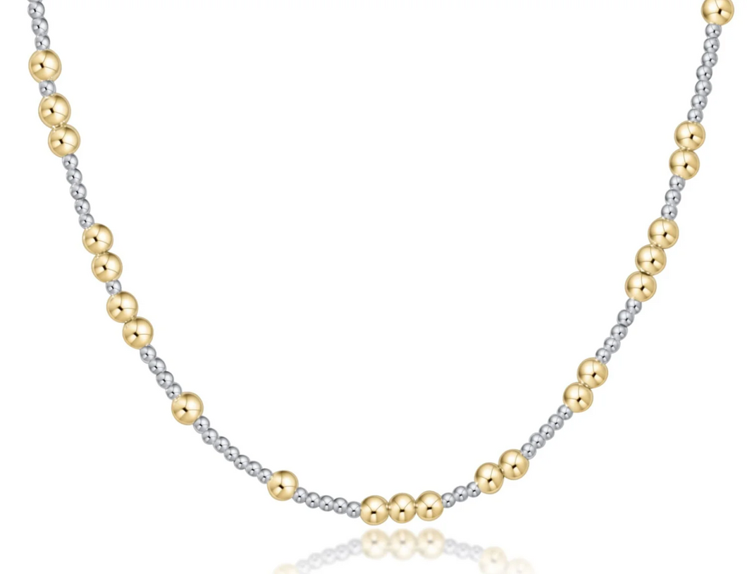 17” Choker Hope Unwritten Necklace - 4mm Mixed Metal