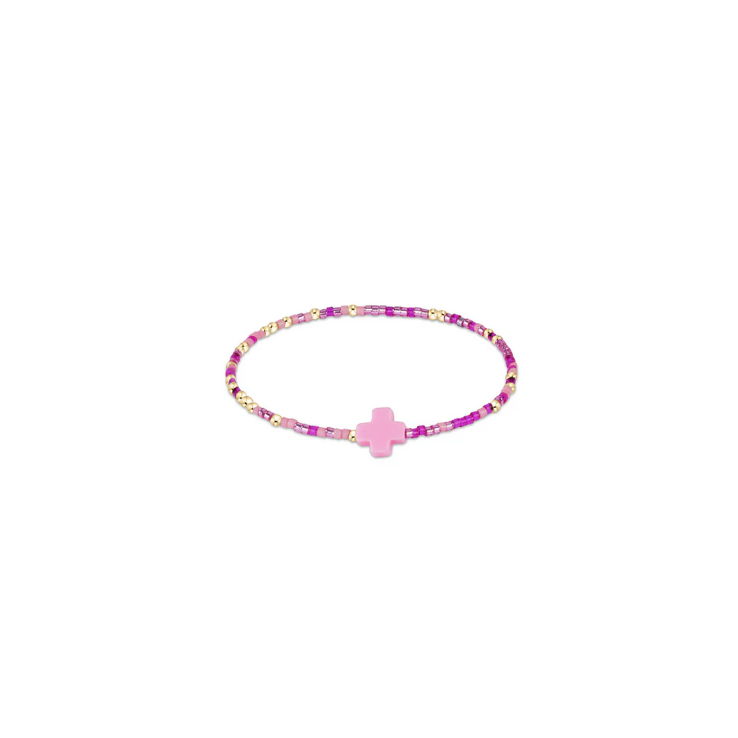 EGIRL Hope Unwritten Signature Cross Bracelet - Back To The Fuchsia