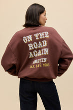 Load image into Gallery viewer, Willie Nelson in Austin Oversized Crew Sweatshirt in Nutmeg

