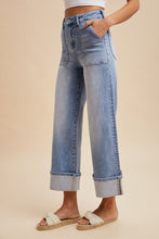 Load image into Gallery viewer, Comfort Stretch Wide Leg Jean in Medium Blue Denim
