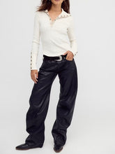 Load image into Gallery viewer, We The Free Fable Coated Twisted Seam Jean in Matte Black Finish
