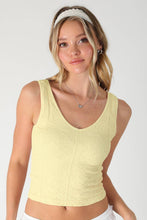Load image into Gallery viewer, Reversible Lace Textured Top in Pale Banana
