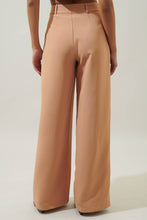 Load image into Gallery viewer, Chelsea Belted Wide Leg Trousers in Camel
