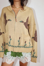 Load image into Gallery viewer, Desert Bird Duck Knit Zip-Up Cardigan in Tan
