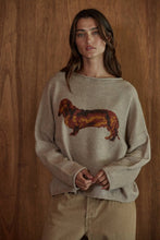 Load image into Gallery viewer, Dog Print Pullover Sweater in Light Mocha

