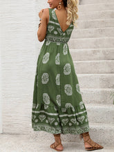 Load image into Gallery viewer, Stacy V-Neck Maxi Dress in Green

