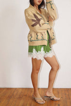 Load image into Gallery viewer, Desert Bird Duck Knit Zip-Up Cardigan in Tan
