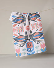 Load image into Gallery viewer, Scandi Lovebirds Tea Towel
