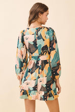 Load image into Gallery viewer, Tropical Print Ruffled Hem Dress in Multi
