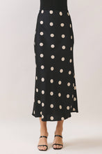 Load image into Gallery viewer, Polka Dot Maxi Skirt in Black
