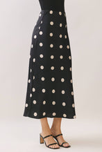 Load image into Gallery viewer, Polka Dot Maxi Skirt in Black
