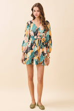Load image into Gallery viewer, Tropical Print Ruffled Hem Dress in Multi
