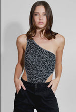 Load image into Gallery viewer, Leopard One Shoulder Glam Bodysuit
