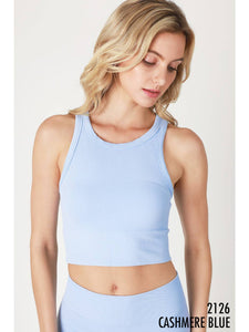Chevron Highneck Crop Top