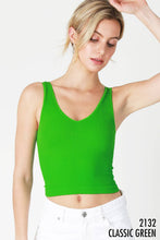 Load image into Gallery viewer, V-Neck Ribbed Crop Tank
