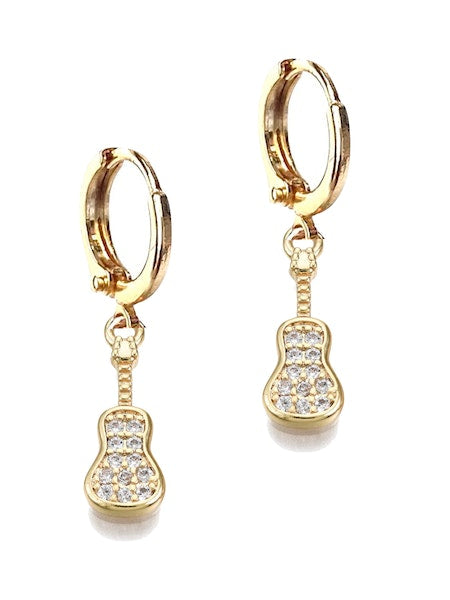 Guitar Huggie Earrings